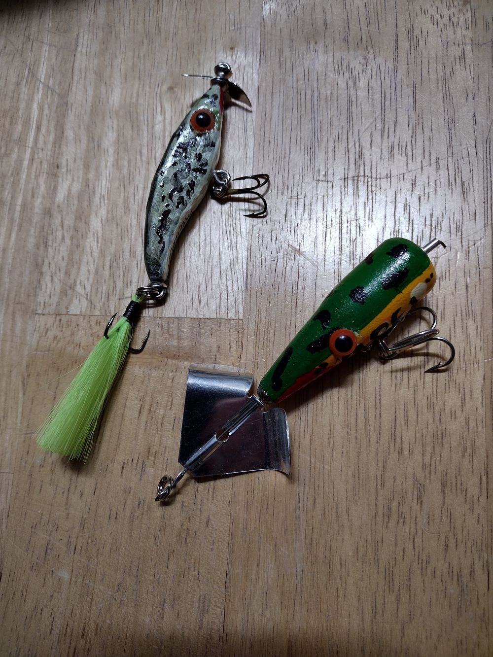 Pair of Vintage style Handcrafted Fishing Lures